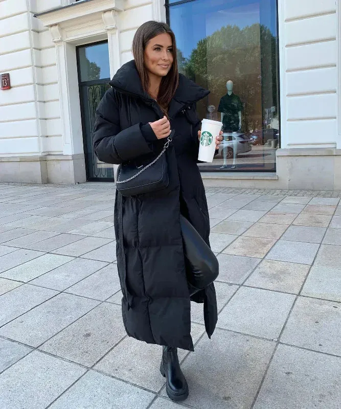 Maleah Long Winter Coat with Belt
