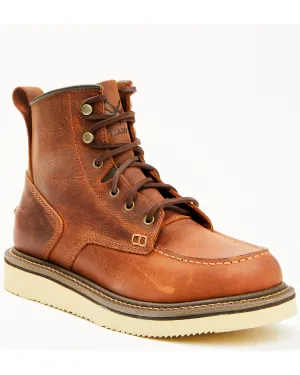 Men's 6" Lace-Up Moc Work Boots - Soft Toe
