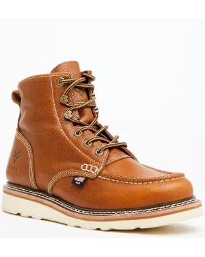 Men's 6" USA Pitstop Wedge Redesigned Work Boots - Soft Toe