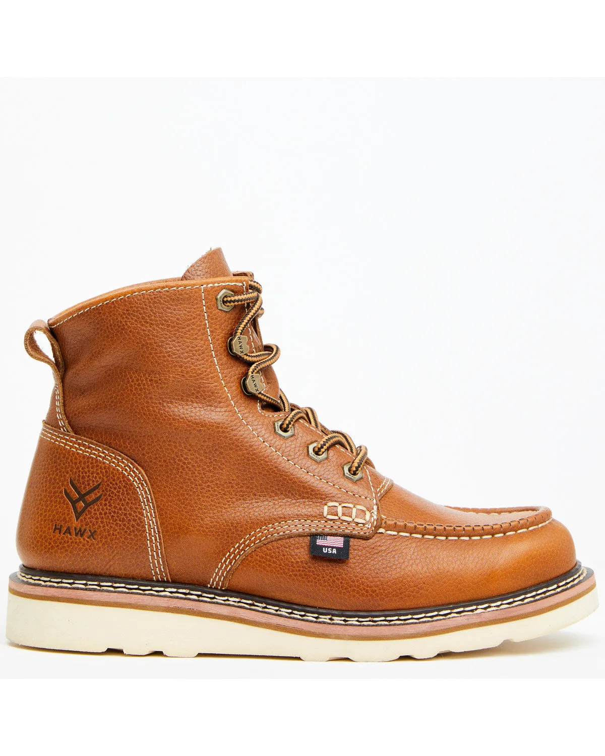 Men's 6" USA Pitstop Wedge Redesigned Work Boots - Soft Toe
