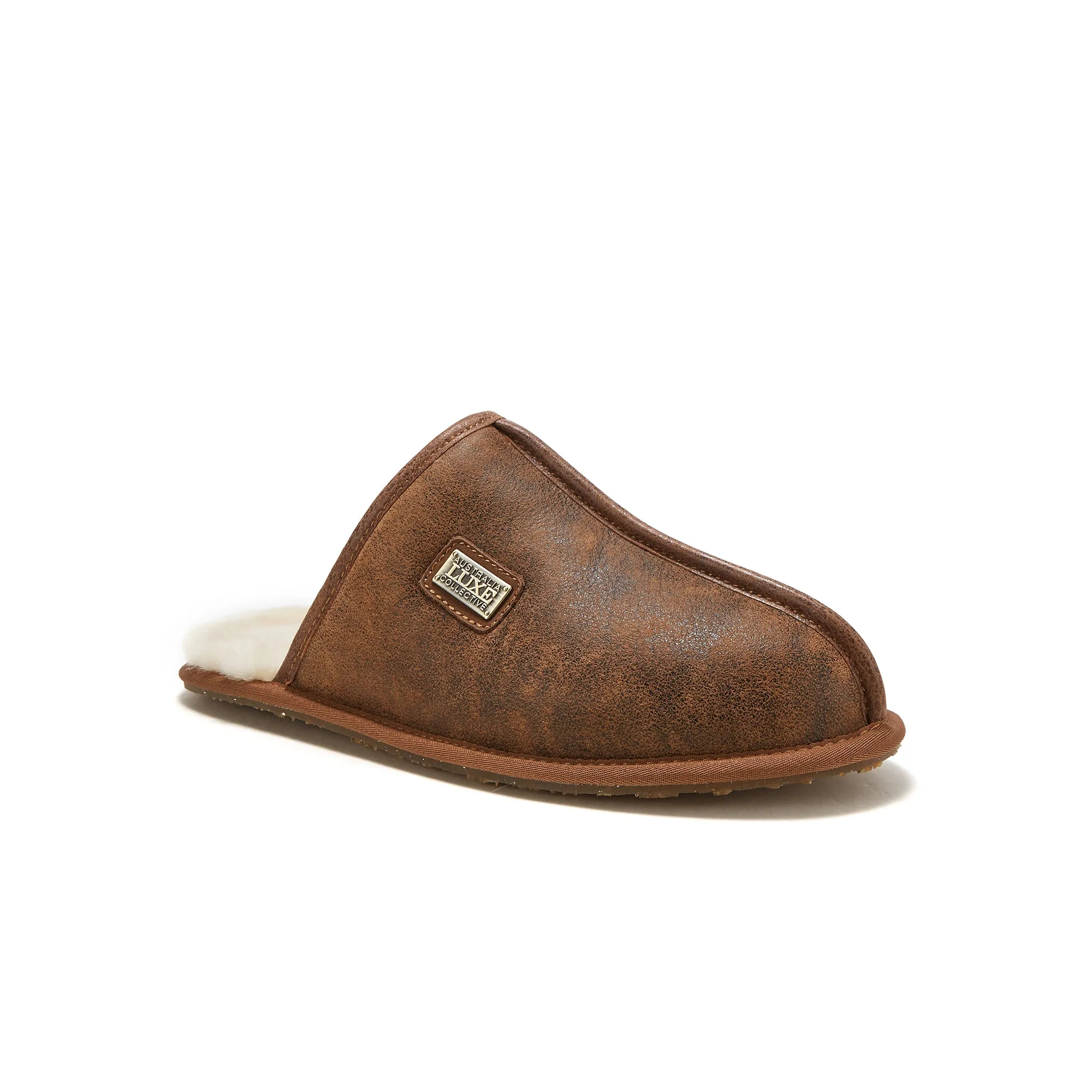 MENS CLOSED MULE AVIATOR CHESTNUT