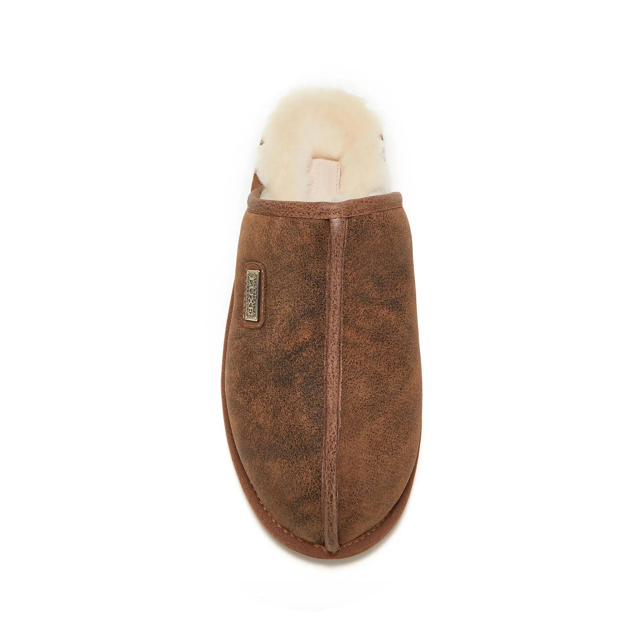 MENS CLOSED MULE AVIATOR CHESTNUT