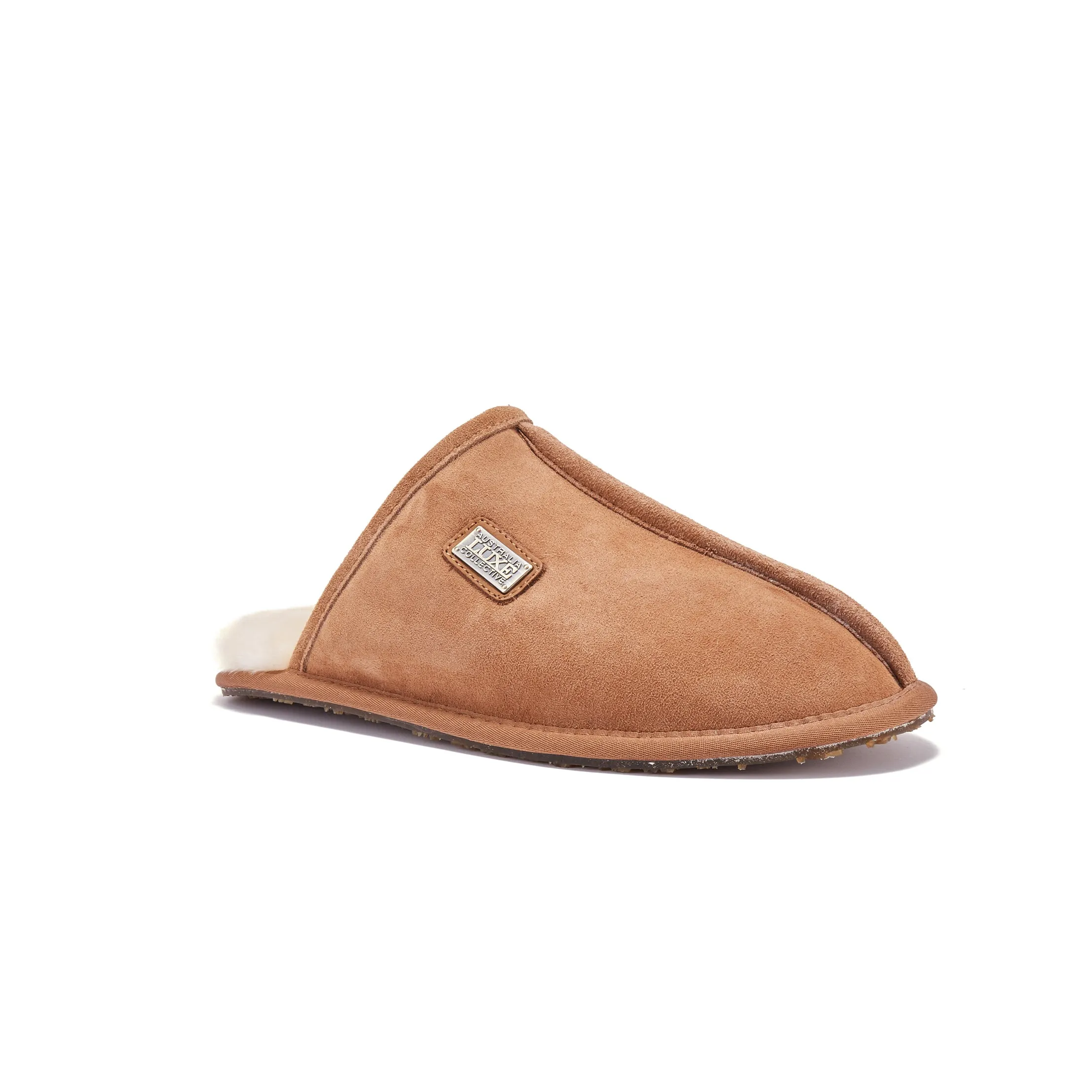 MENS CLOSED MULE CHESTNUT