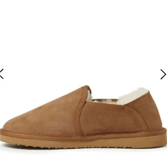 Men's Fireside by Dearfoams Hobart Genuine Shearling Closed Back Slipper,Unisex