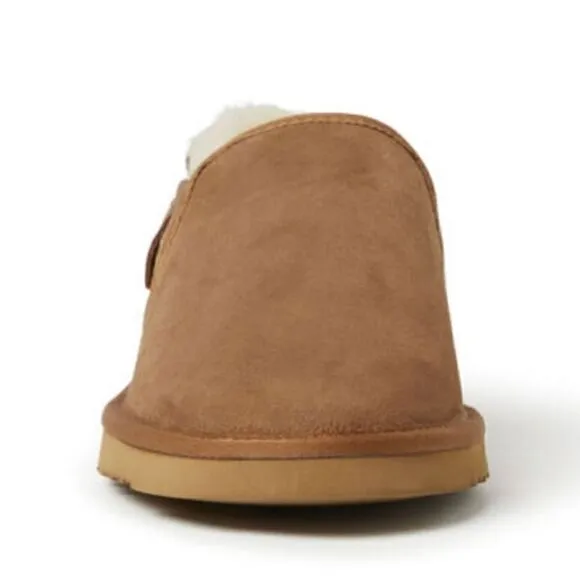 Men's Fireside by Dearfoams Hobart Genuine Shearling Closed Back Slipper,Unisex