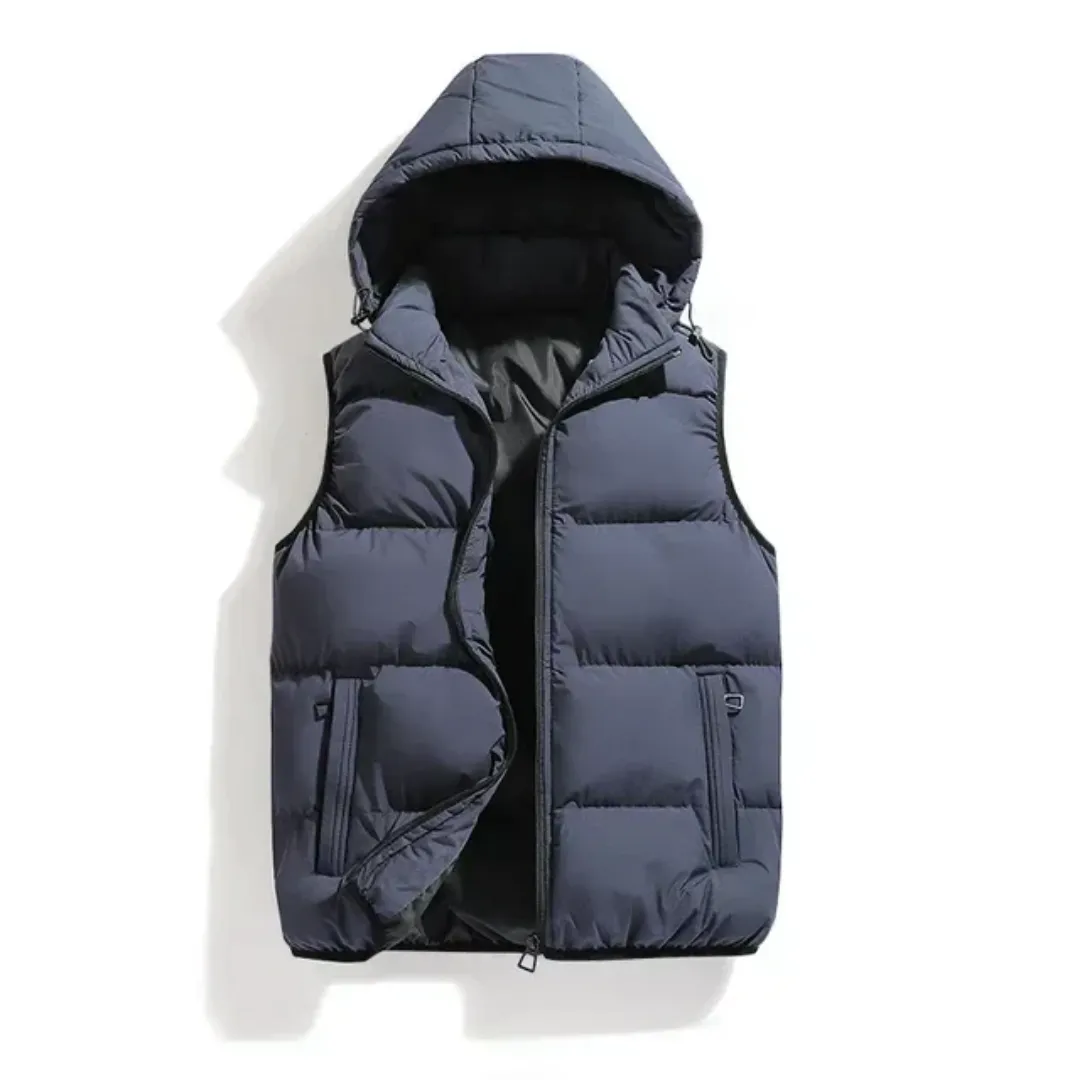 Men's Winter Zip Up Puffer Vest | Hood