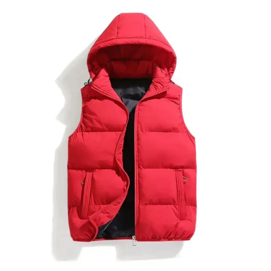 Men's Winter Zip Up Puffer Vest | Hood