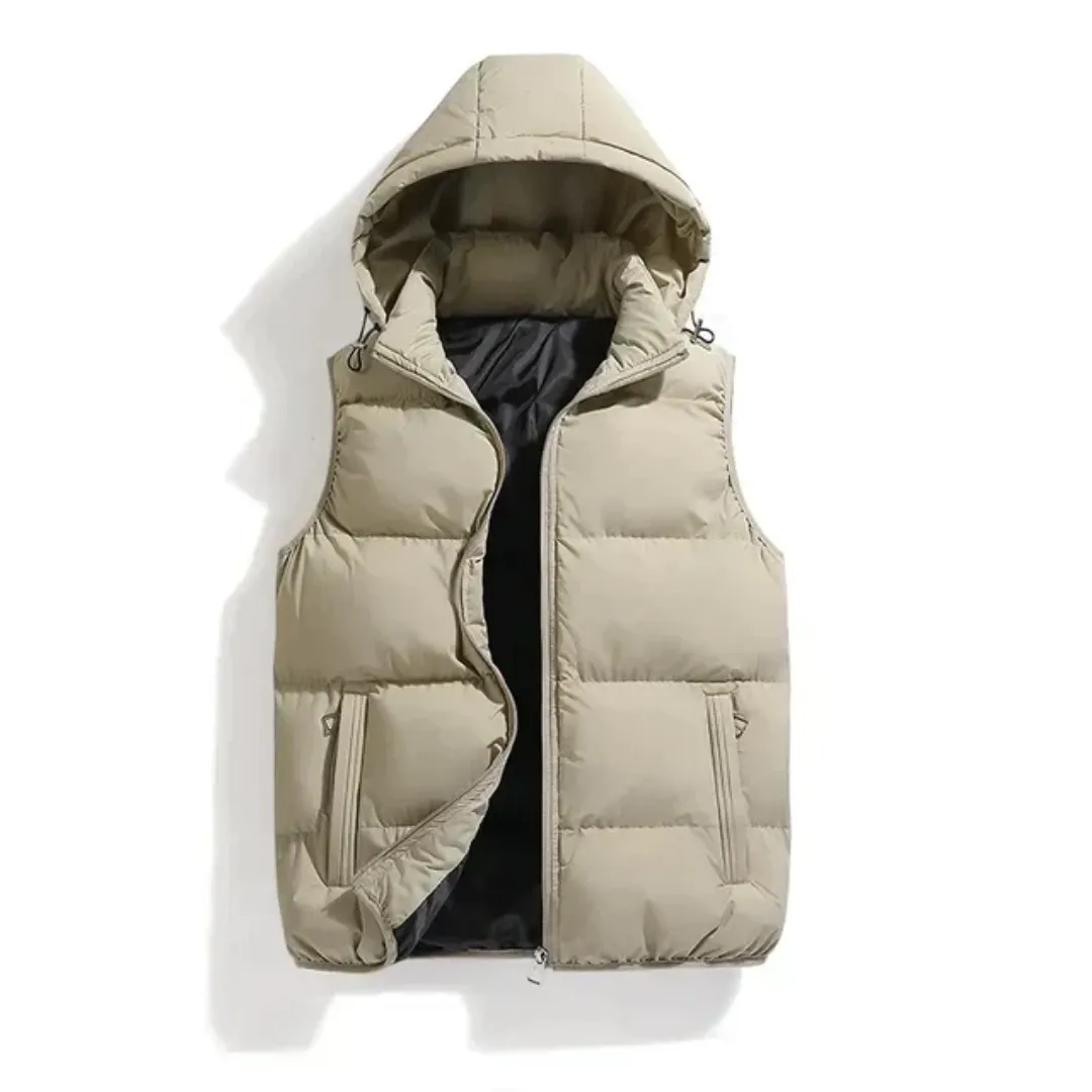Men's Winter Zip Up Puffer Vest | Hood
