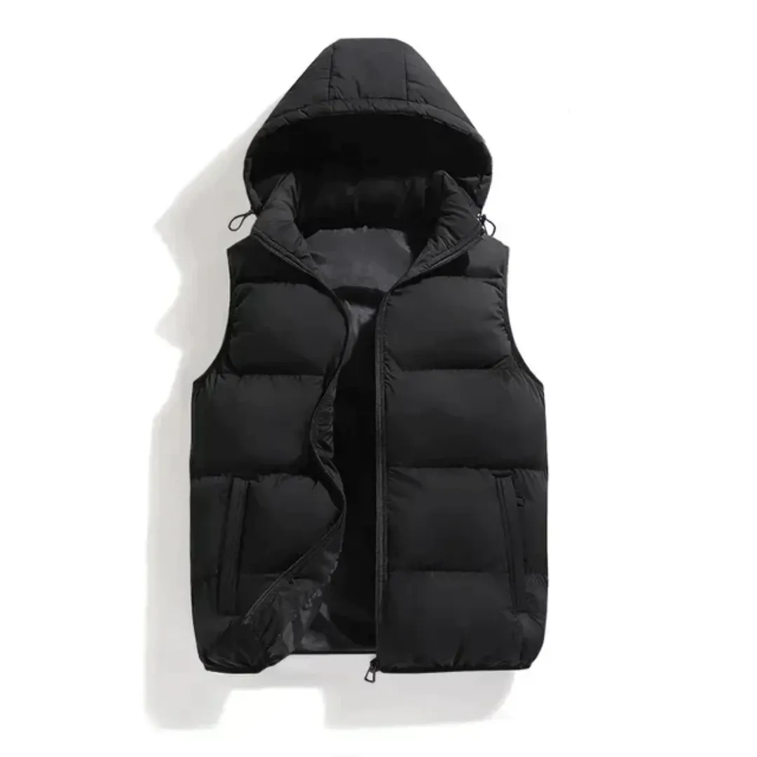 Men's Winter Zip Up Puffer Vest | Hood