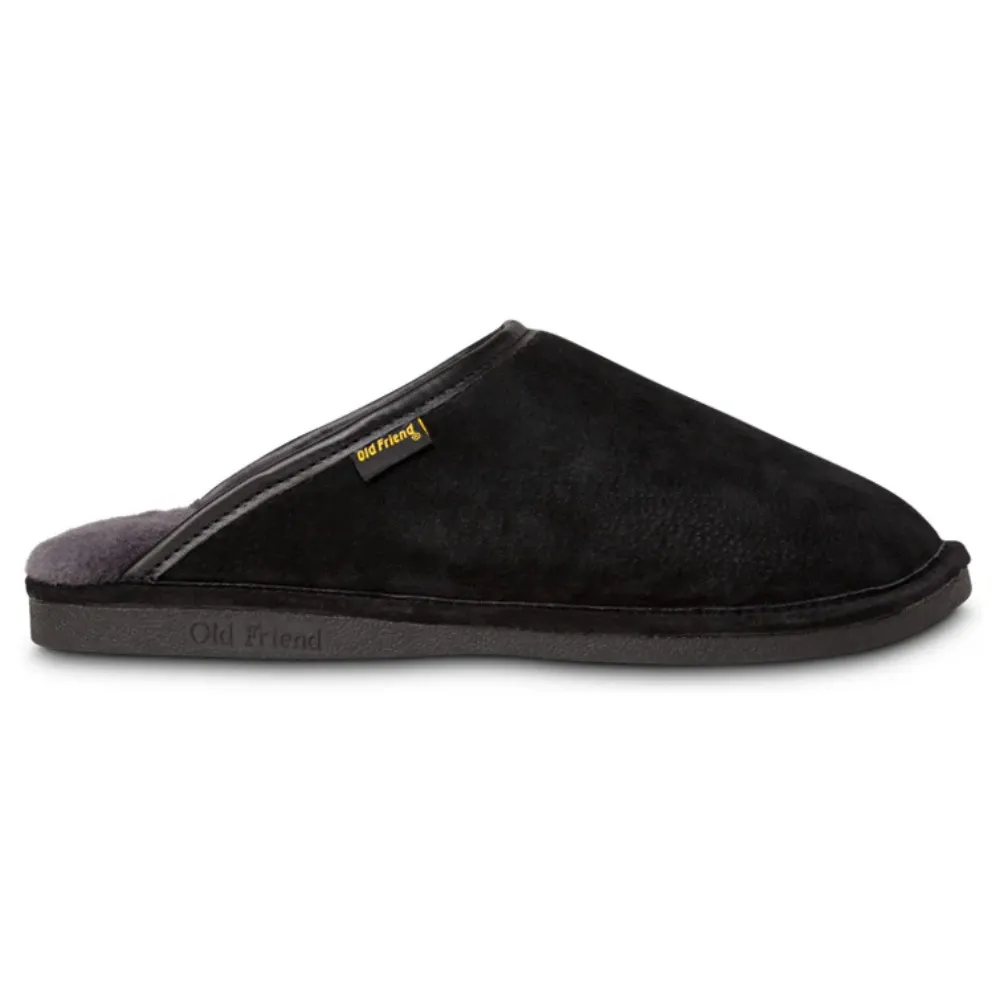 Old Friend Scuff Black Slipper (Men's)
