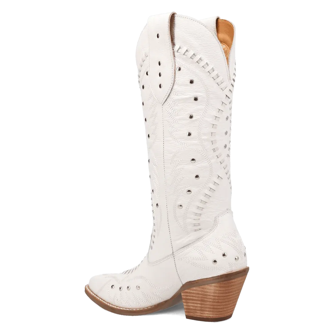 PRETTY 'N PINK LEATHER BOOT WHITE - DI2220-WH