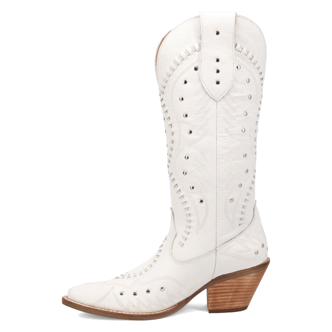 PRETTY 'N PINK LEATHER BOOT WHITE - DI2220-WH