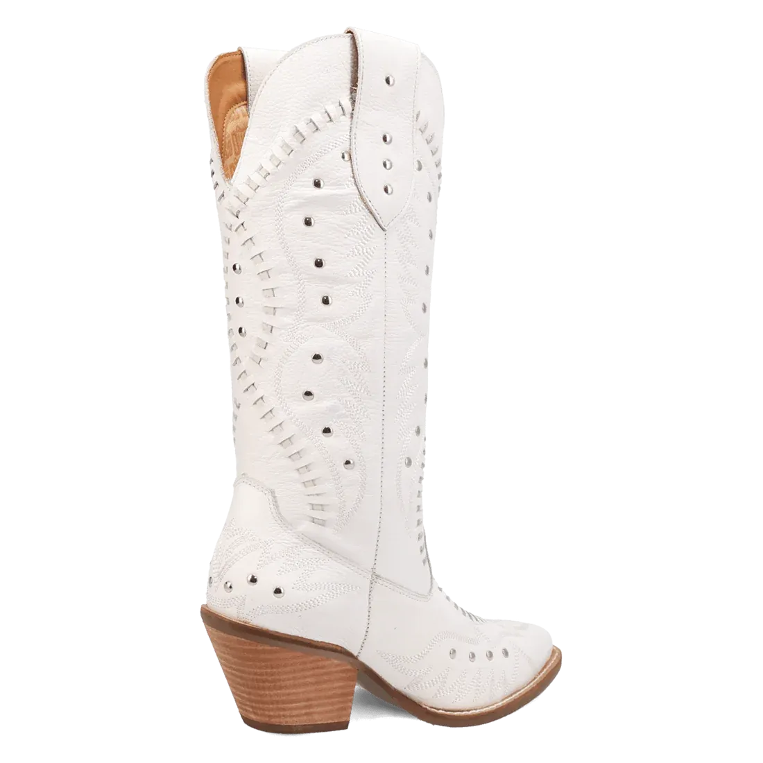 PRETTY 'N PINK LEATHER BOOT WHITE - DI2220-WH
