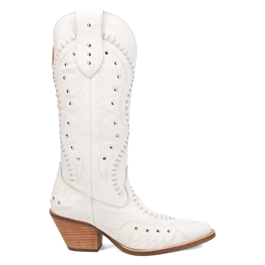 PRETTY 'N PINK LEATHER BOOT WHITE - DI2220-WH