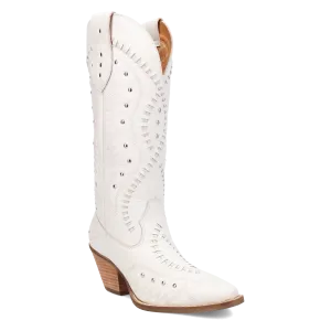 PRETTY 'N PINK LEATHER BOOT WHITE - DI2220-WH