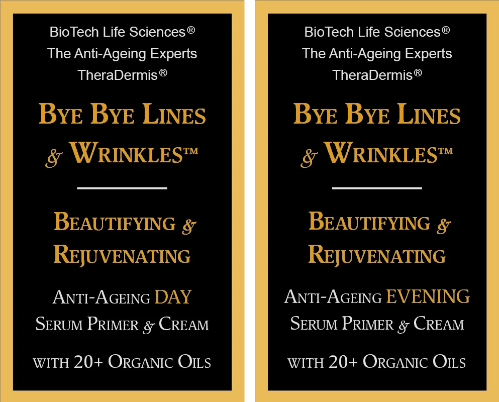 "Bye Bye Lines & Wrinkles" EVENING - Face & Skin Rejuvenation - Smooth & Soften, Lift & Tighten, NAD  NMN Retinol Hyaluronic Acid Aloe Vera