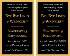 "Bye Bye Lines & Wrinkles" EVENING - Face & Skin Rejuvenation - Smooth & Soften, Lift & Tighten, NAD  NMN Retinol Hyaluronic Acid Aloe Vera