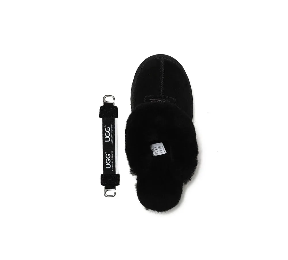 Removable Strap Slingback UGG Slipper Women Waffle Platform