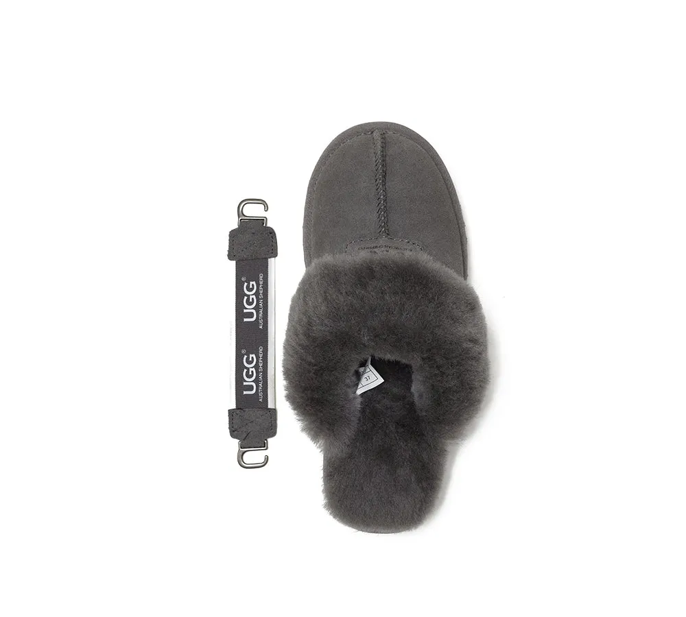 Removable Strap Slingback UGG Slipper Women Waffle Platform