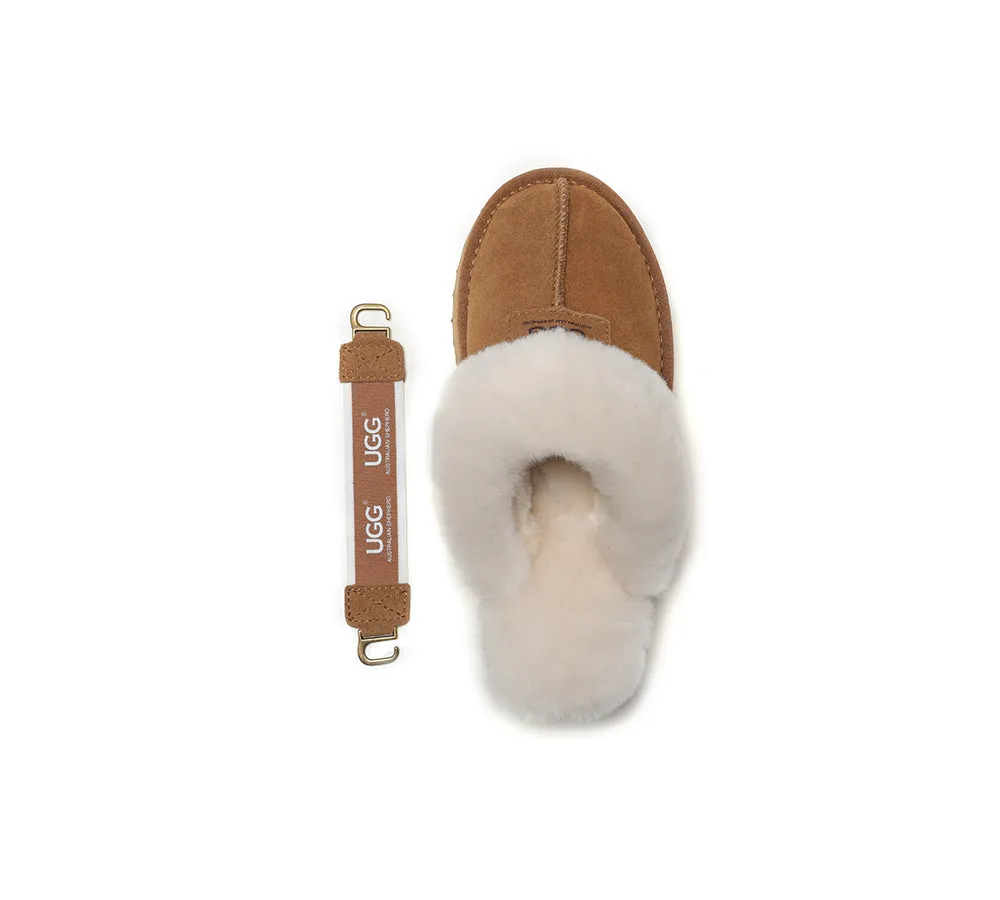 Removable Strap Slingback UGG Slipper Women Waffle Platform