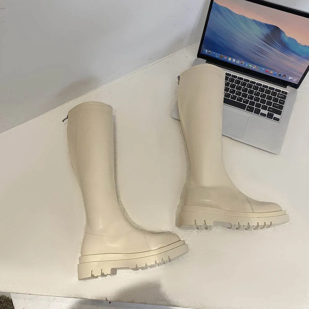 Retro All-match Slim And Tall Boots