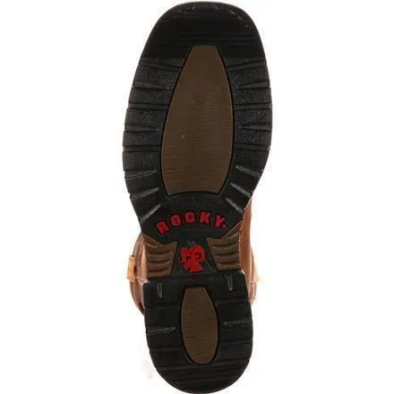 Rocky Men's Original Ride Steel Toe Waterproof Western Boot- Brown- RKYW041