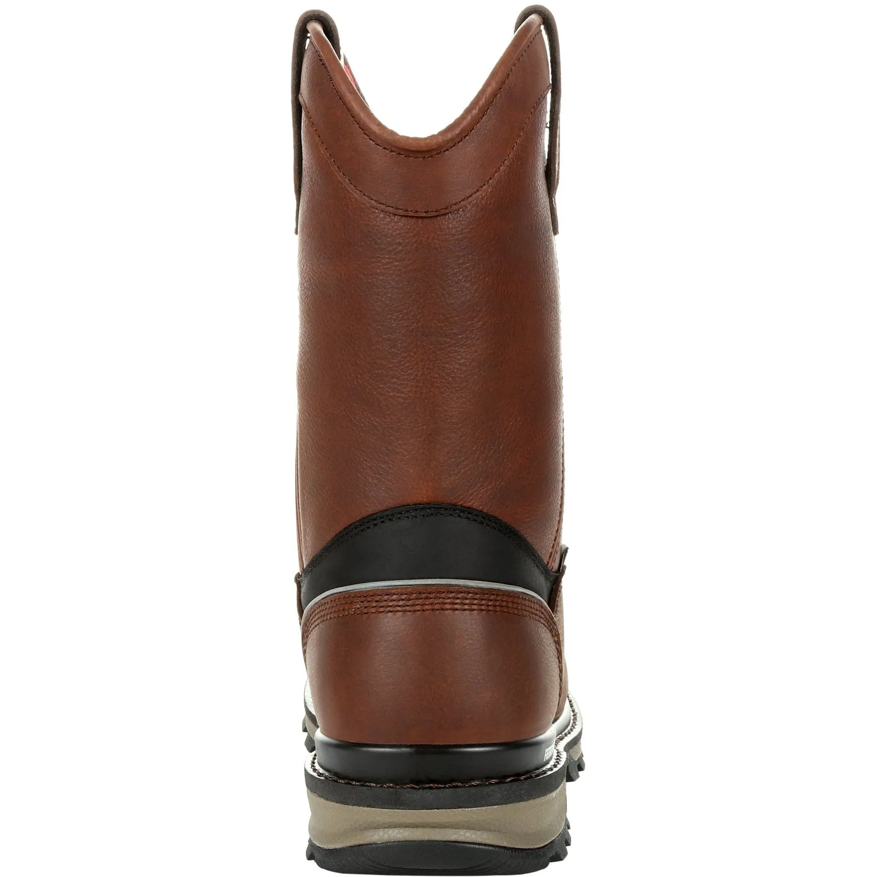 Rocky Men's Rams Horn 10" Composite Toe Waterproof Pull-On Work Boot- Brown- RKK0315