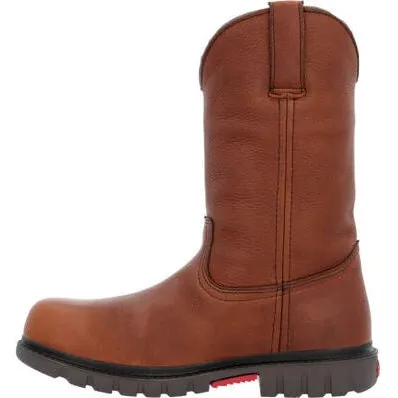 Rocky Worksmart Boots Waterproof 11" Comp Toe Pull On Work Boot - Brown - RKK0402