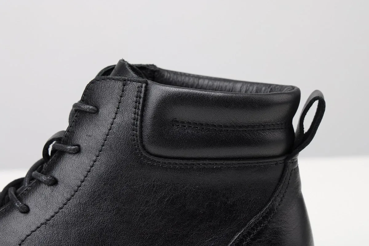 RV4102 Men's 6" Soft Toe Oxford Boots Lace up Black color Business Wedding Party Shoes