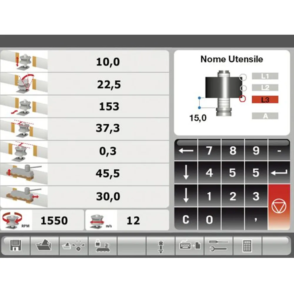 SCM L'invincibile TI 7 Tilting Spindle Shaper with eye-S Touch Screen Control