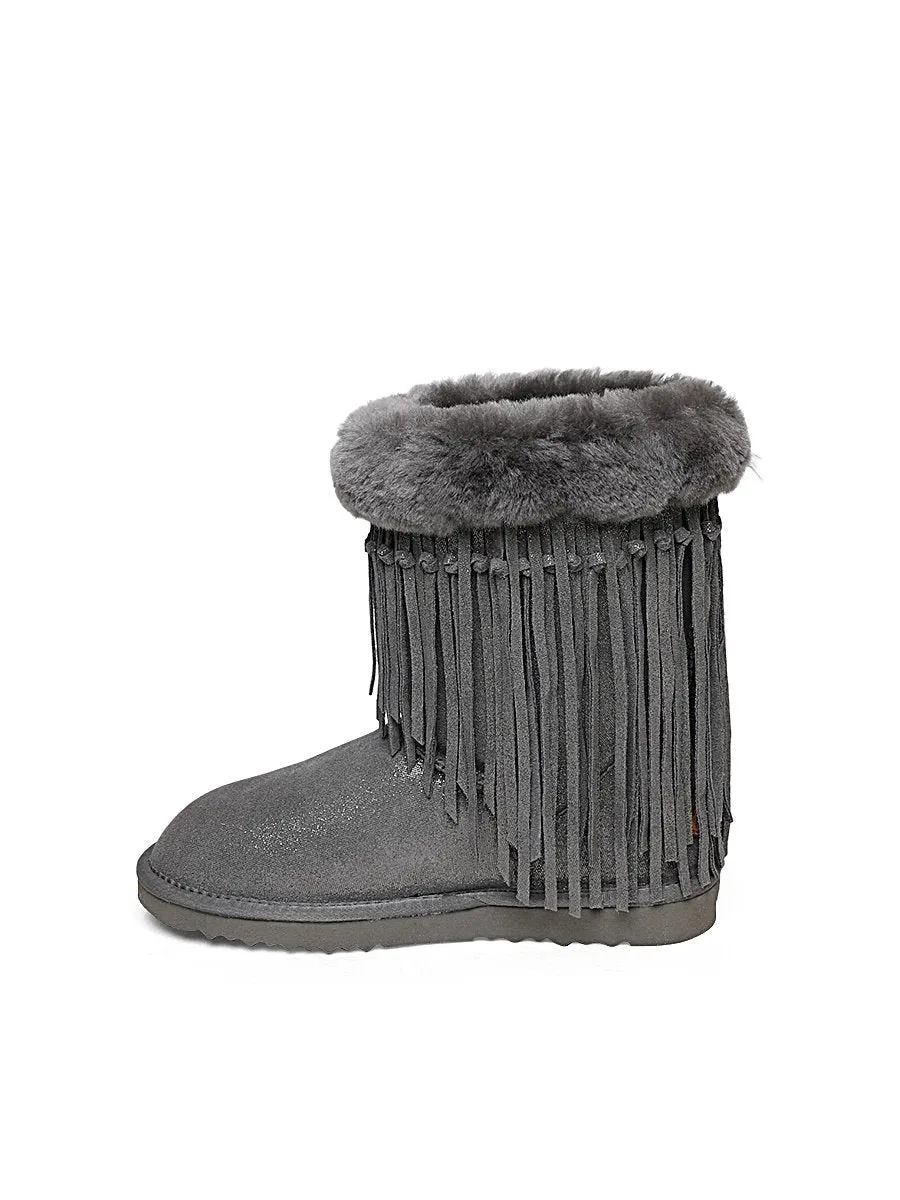 Sheepskin Fringe Winter Boots