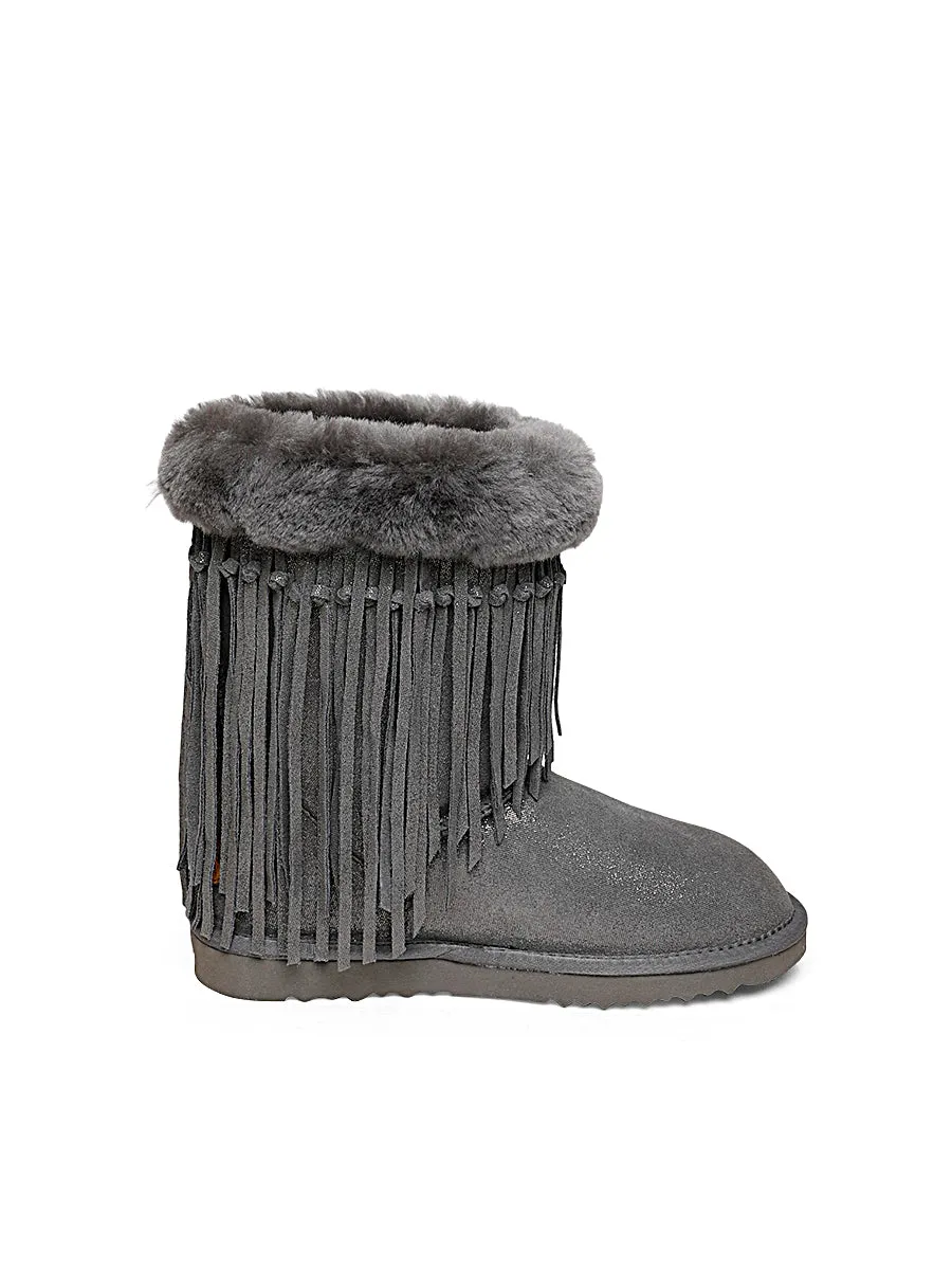 Sheepskin Fringe Winter Boots