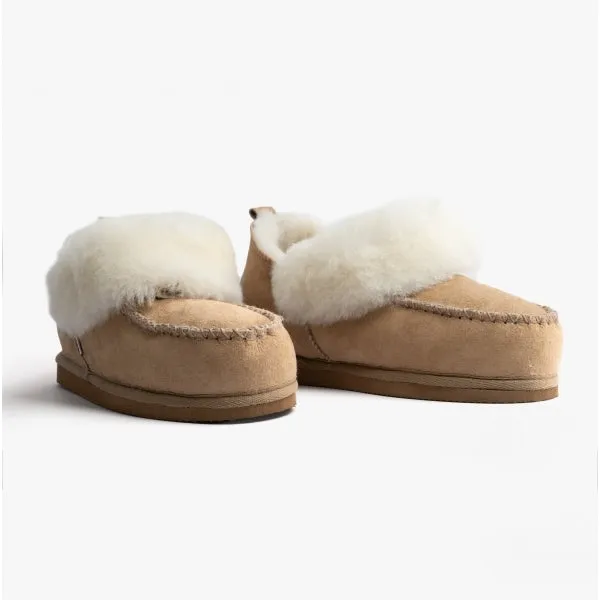 Shepherd ALBINA Womens Sheepskin Slipper Boots Camel