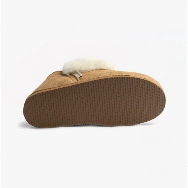 Shepherd ALBINA Womens Sheepskin Slipper Boots Camel