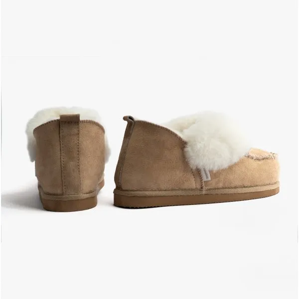 Shepherd ALBINA Womens Sheepskin Slipper Boots Camel