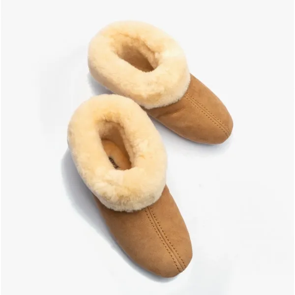 Shepherd JUBILEUM 630 Womens Sheepskin Slipper Boots Chestnut
