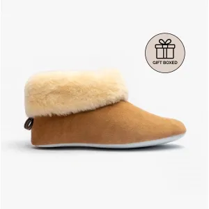 Shepherd JUBILEUM 630 Womens Sheepskin Slipper Boots Chestnut