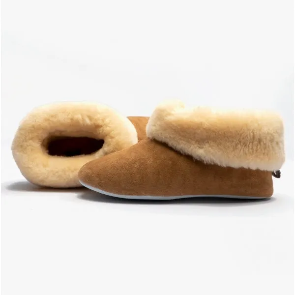 Shepherd JUBILEUM 630 Womens Sheepskin Slipper Boots Chestnut