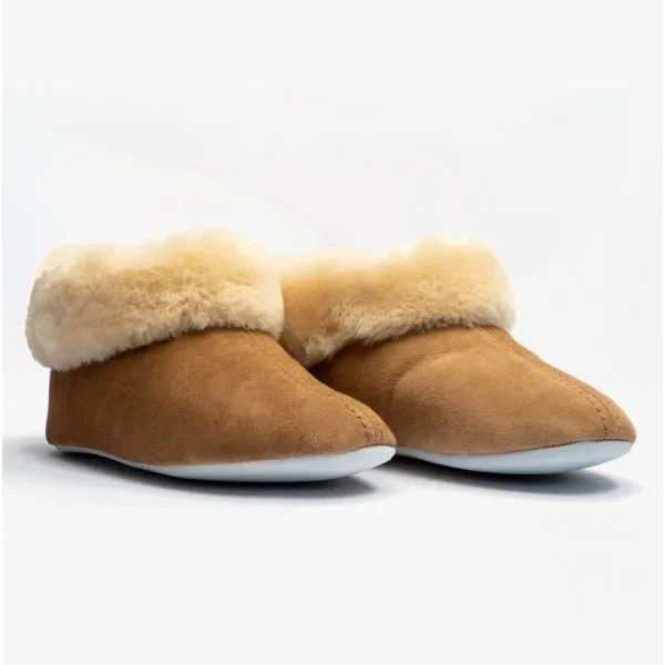 Shepherd JUBILEUM 630 Womens Sheepskin Slipper Boots Chestnut