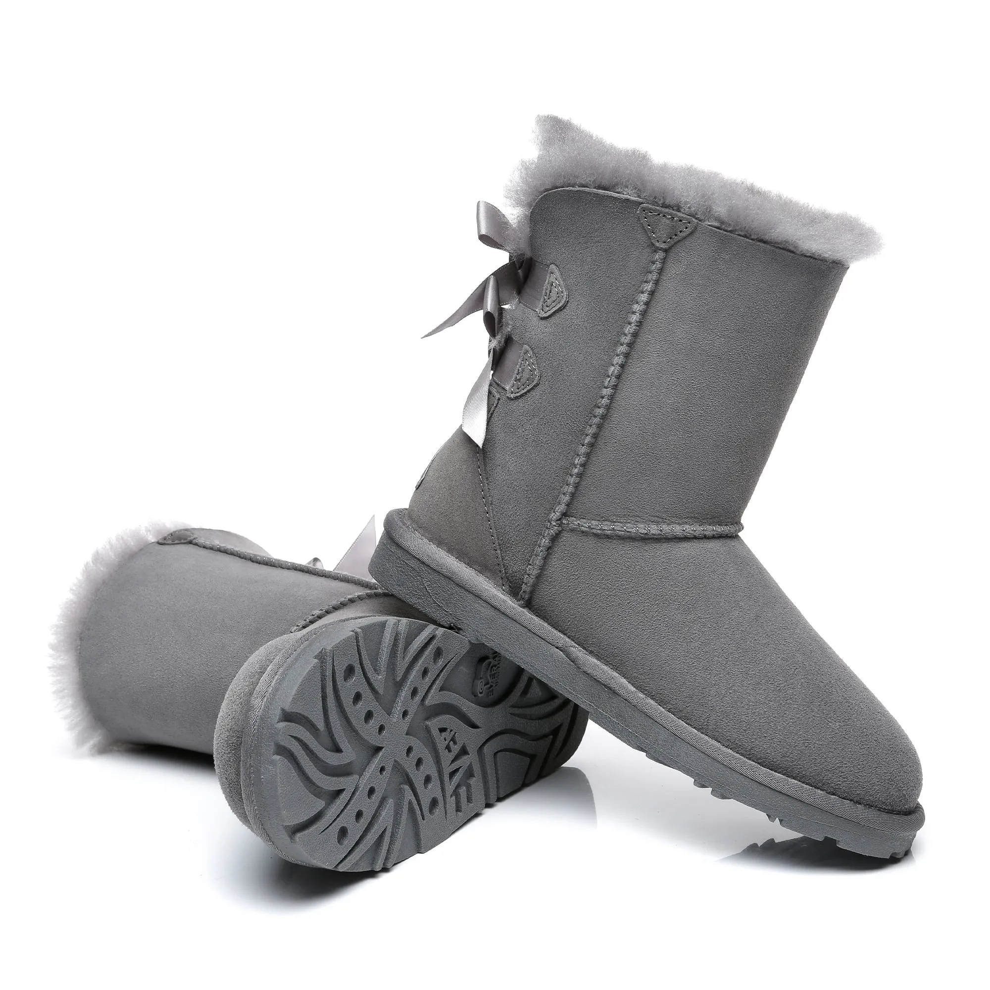Short Double Bow Women Boots