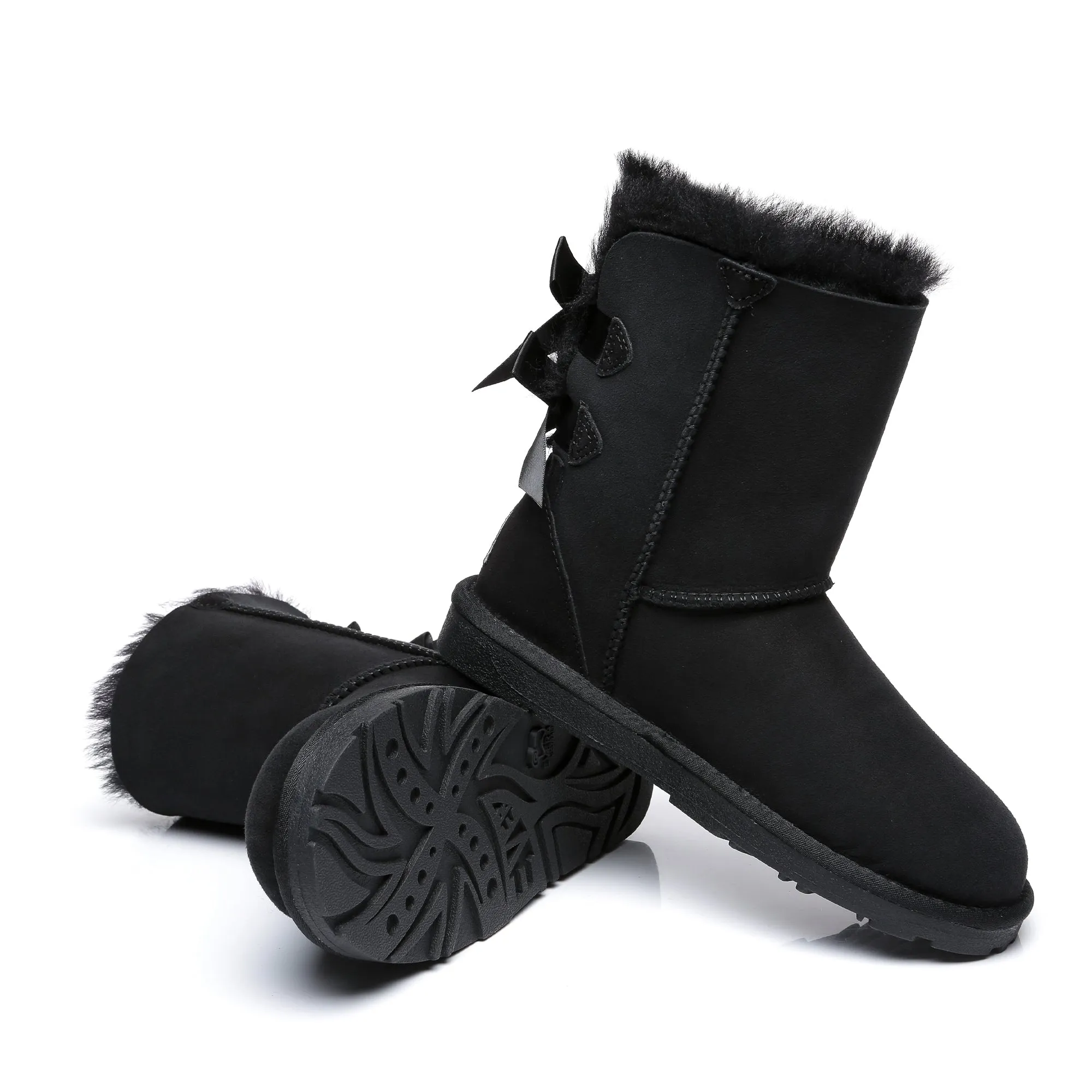 Short Double Bow Women Boots