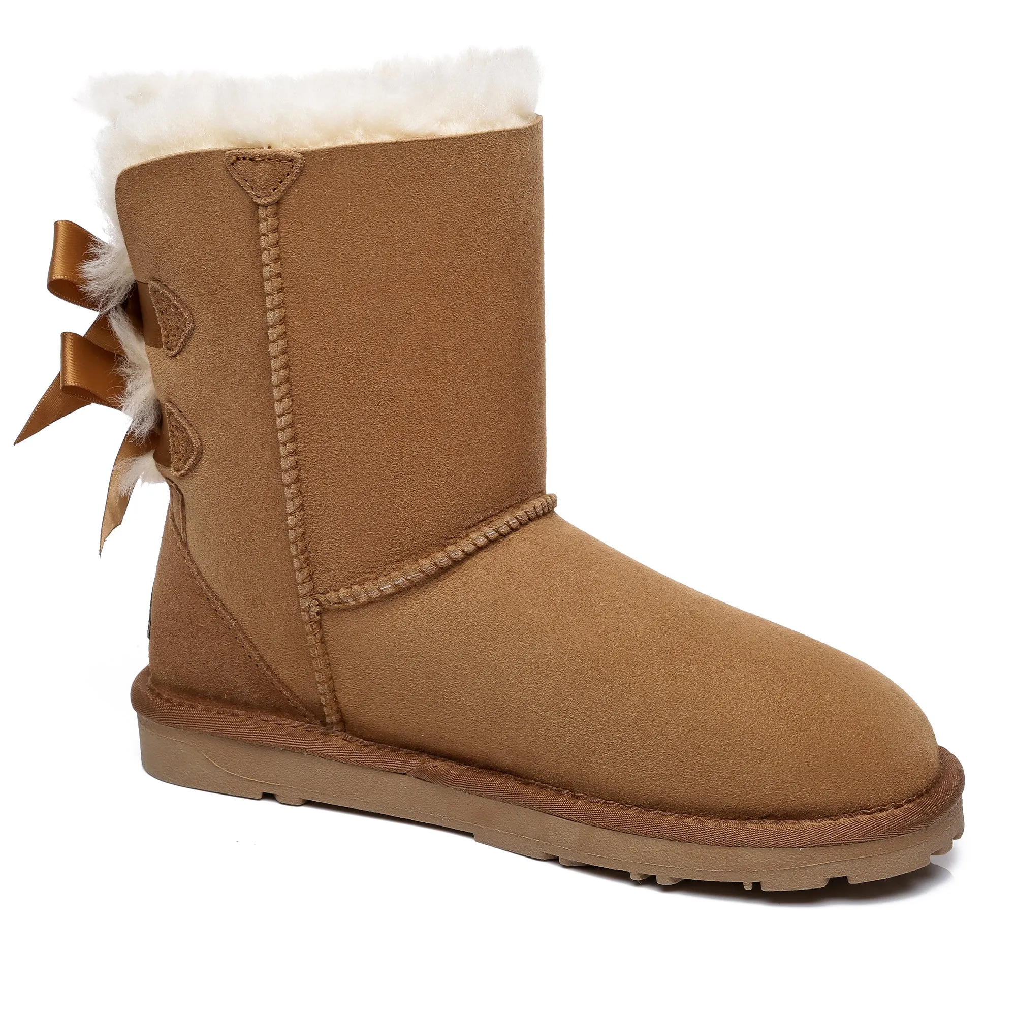 Short Double Bow Women Boots