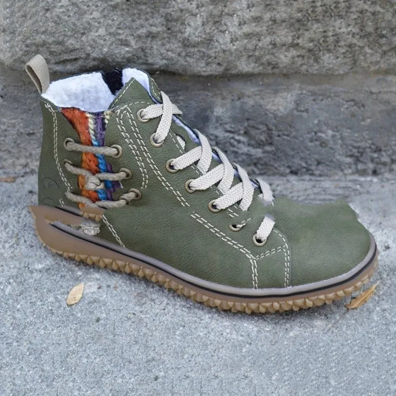 Snow boots women flat-heel Martin boots stand alone winter