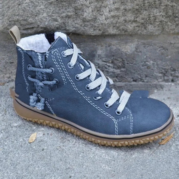 Snow boots women flat-heel Martin boots stand alone winter