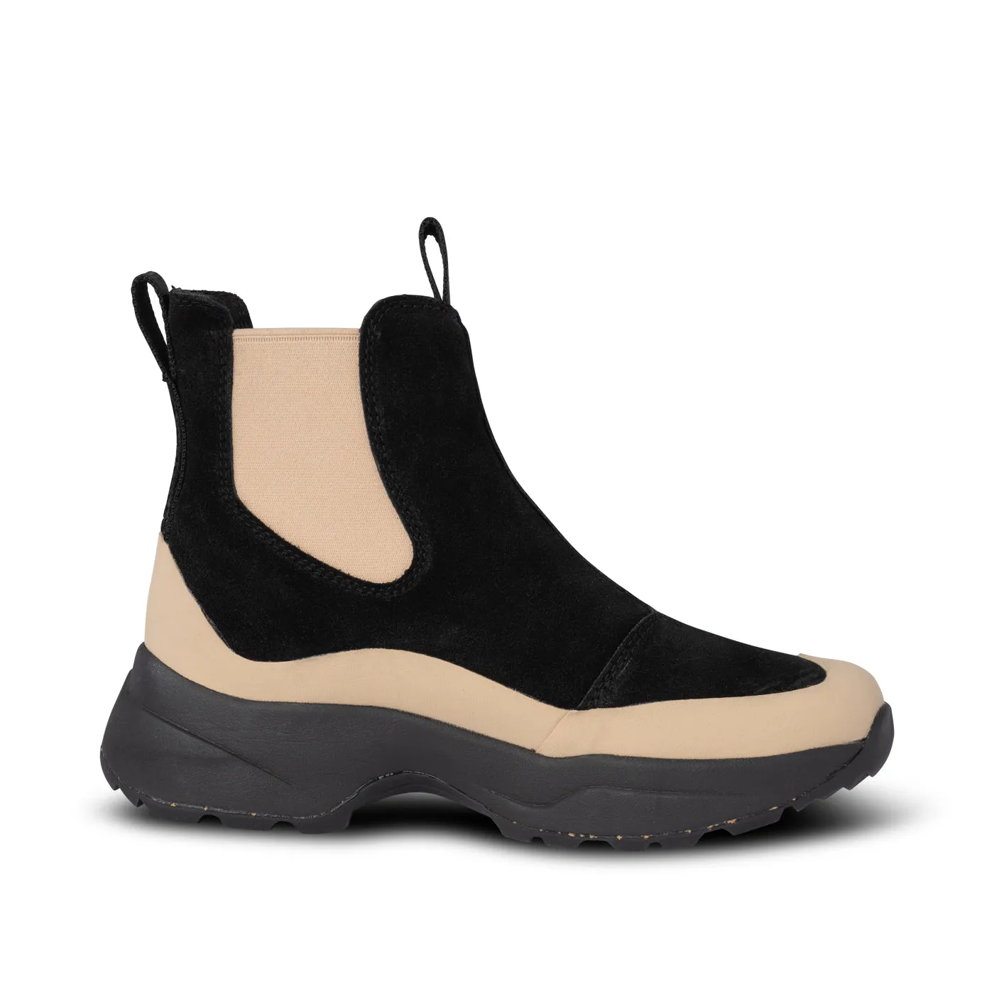 Solveig Suede Waterproof - Black/Coffee Cream