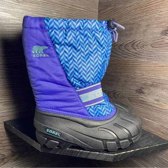 Sorel cub snowboots blue purple insulated winter