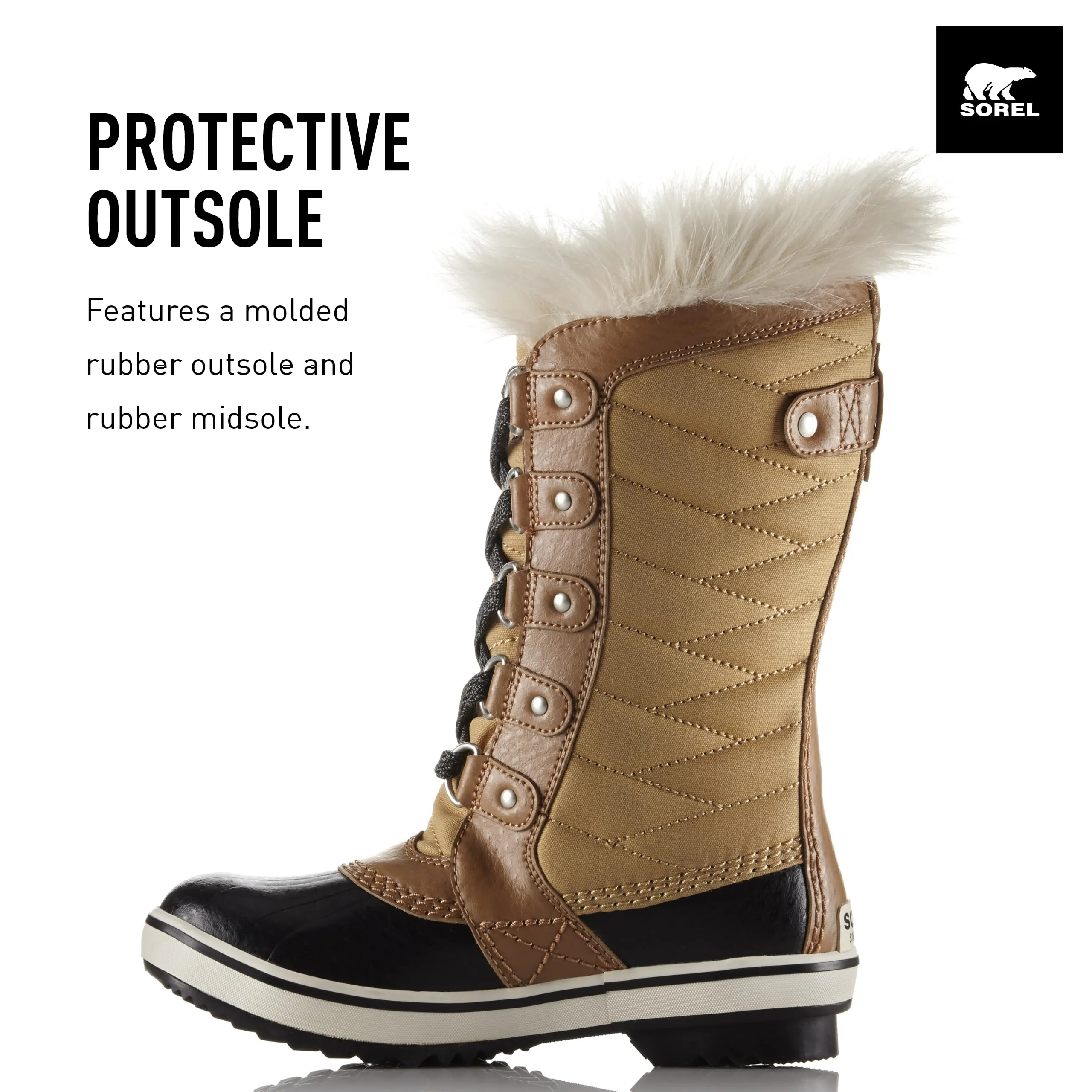 Sorel Youth Tofino II Waterproof Youth Unisex Boots - Curry, Elk - Size 1