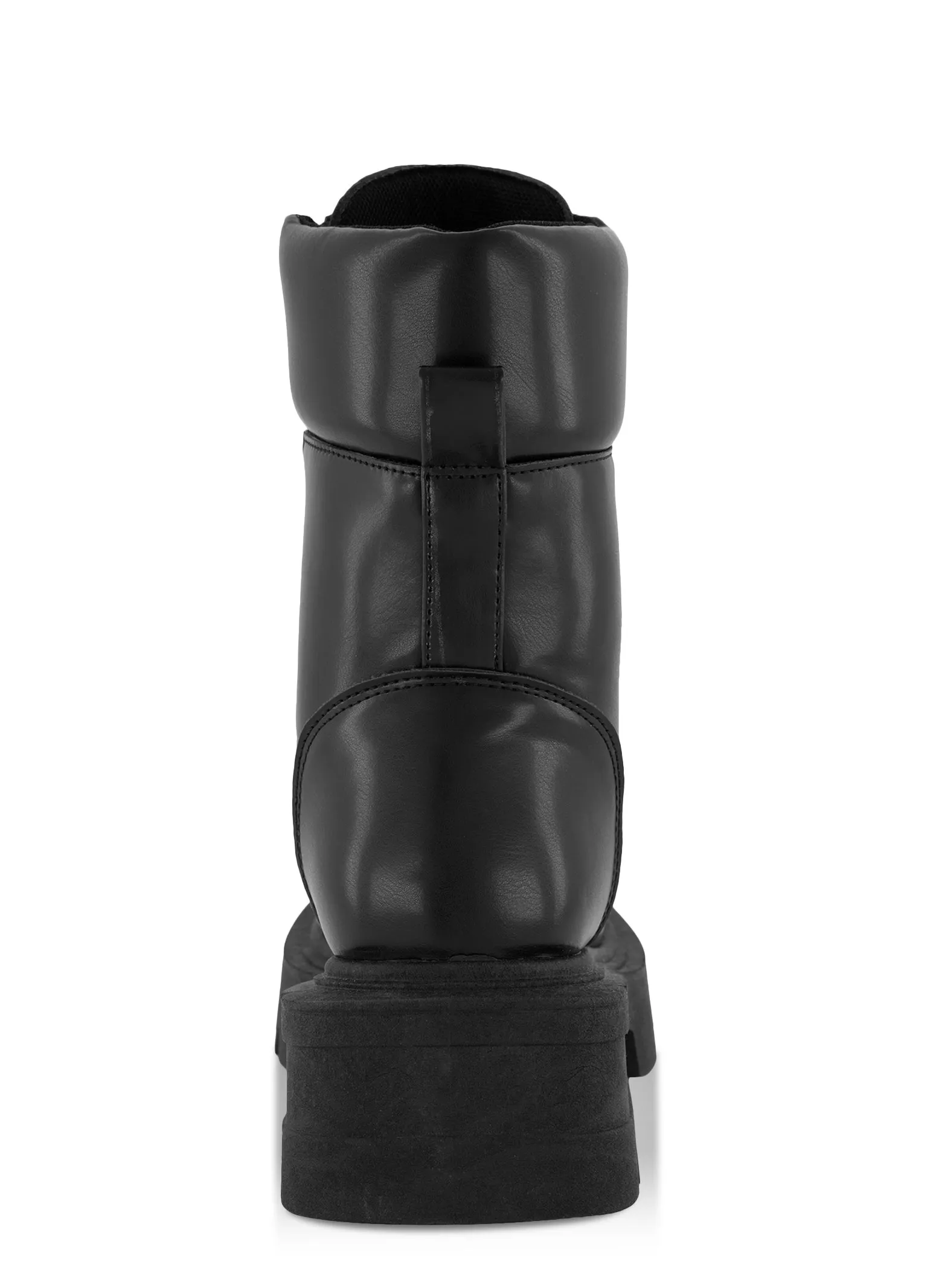 Square Toe Lace Up Combat Boots