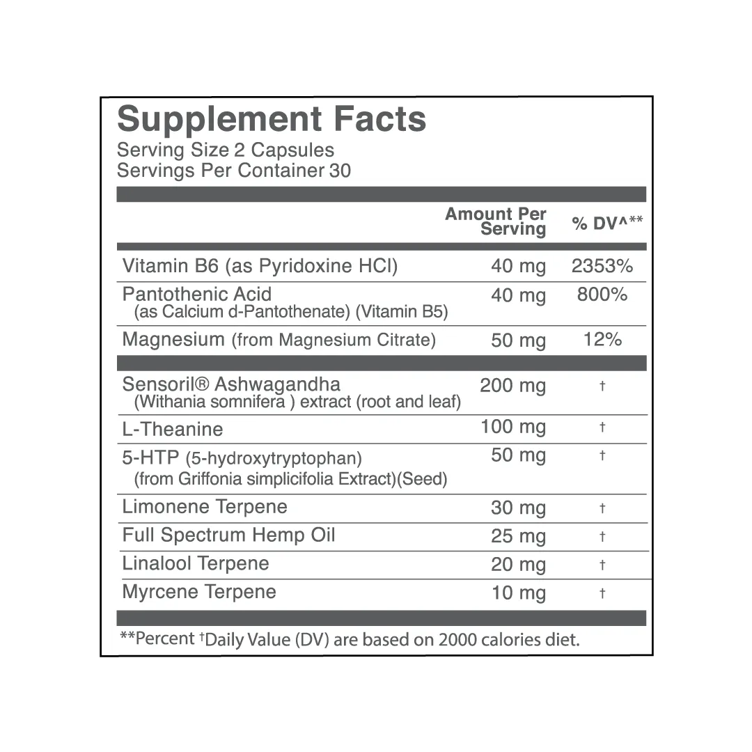 Stress Capsules | Full Spectrum CBD (750mg / 60ct)