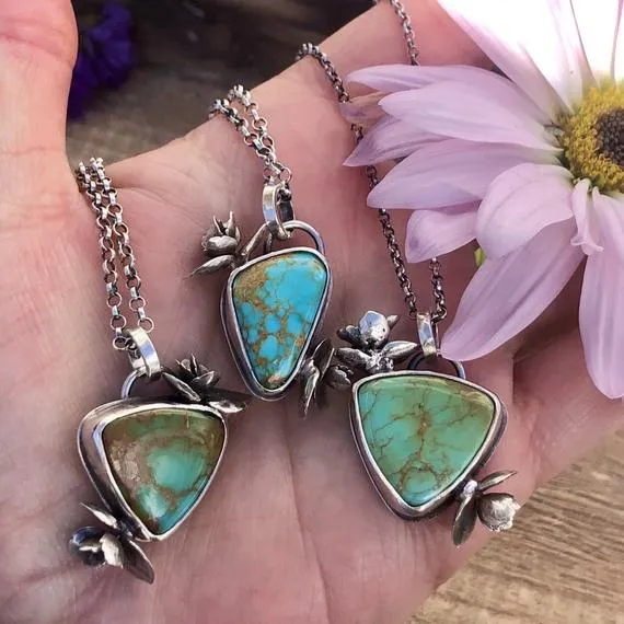 Succulents and turquoise Necklace III